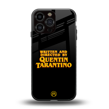 quentin tarantino back phone cover | glass case for iphone 15 pro max