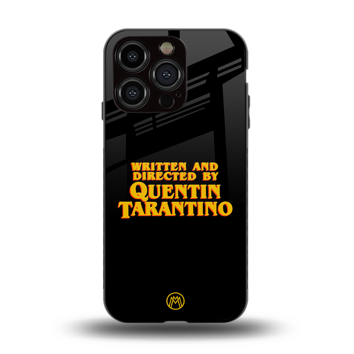 quentin tarantino back phone cover | glass case for iphone 15 pro