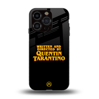 quentin tarantino back phone cover | glass case for iphone 14 pro