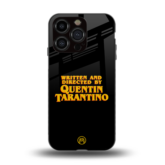 quentin tarantino back phone cover | glass case for iphone 14 pro