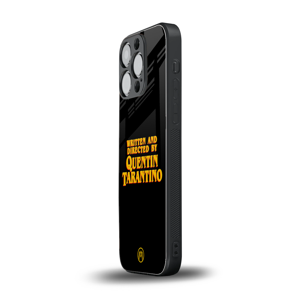 quentin tarantino back phone cover | glass case for iphone 15 pro
