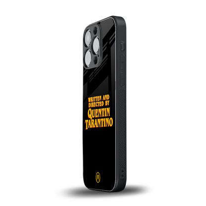 quentin tarantino back phone cover | glass case for iphone 15 pro