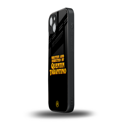 quentin tarantino back phone cover | glass case for iphone 15