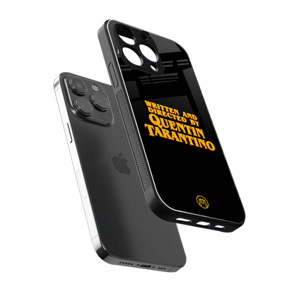 quentin tarantino back phone cover | glass case for iphone 14 pro