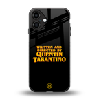quentin tarantino back phone cover | glass case for iphone 16 plus