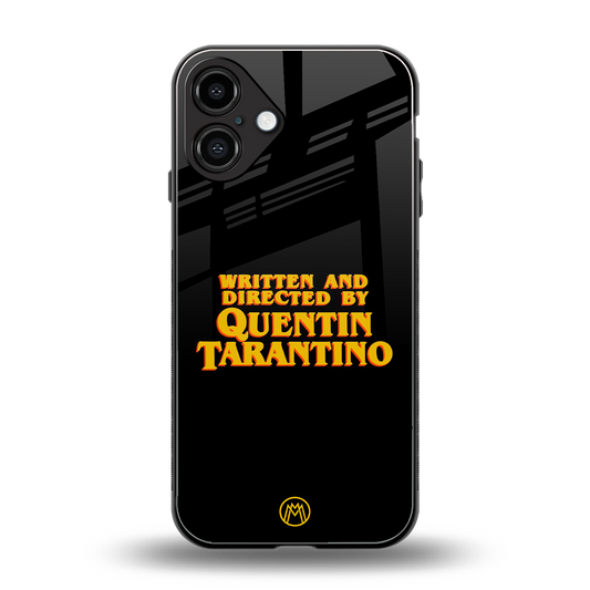 quentin tarantino back phone cover | glass case for iphone 16 plus
