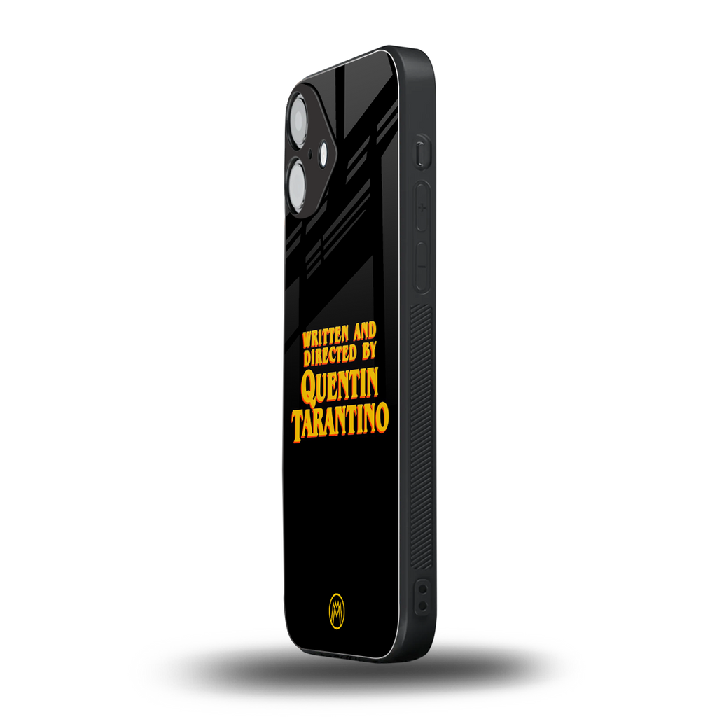 quentin tarantino back phone cover | glass case for iphone 16 plus