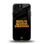 quentin tarantino back phone cover | glass case for iphone 16 pro max