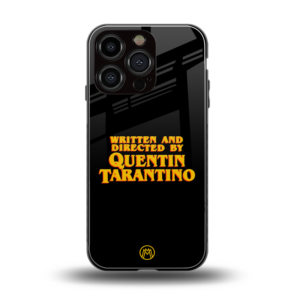 quentin tarantino back phone cover | glass case for iphone 16 pro