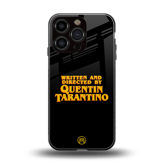 quentin tarantino back phone cover | glass case for iphone 16 pro