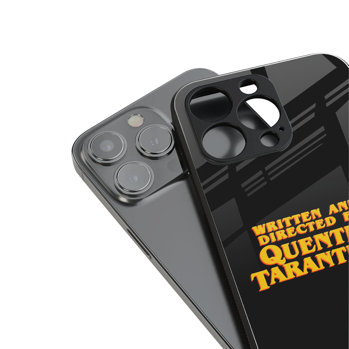 quentin tarantino back phone cover | glass case for iphone 15 pro