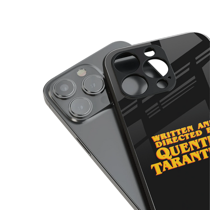 quentin tarantino back phone cover | glass case for iphone 16 pro
