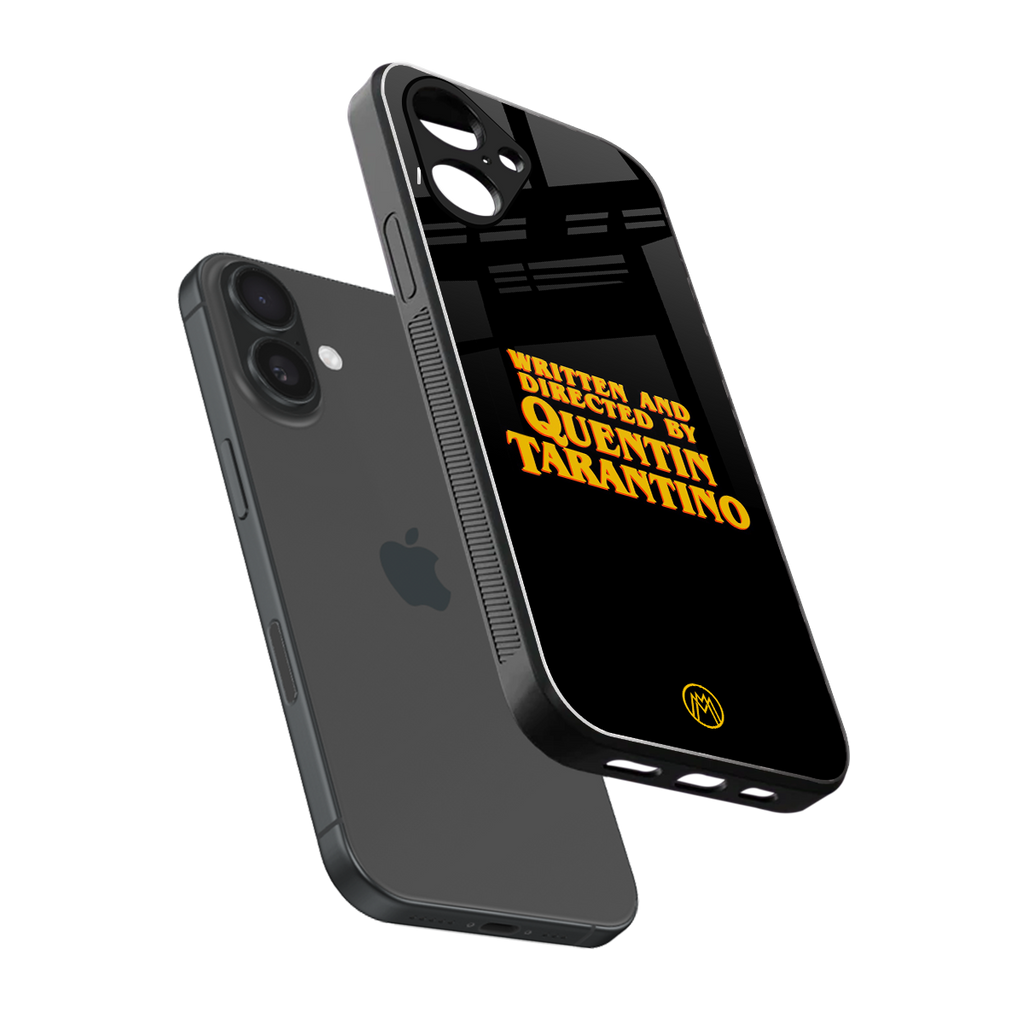 quentin tarantino back phone cover | glass case for iphone 16