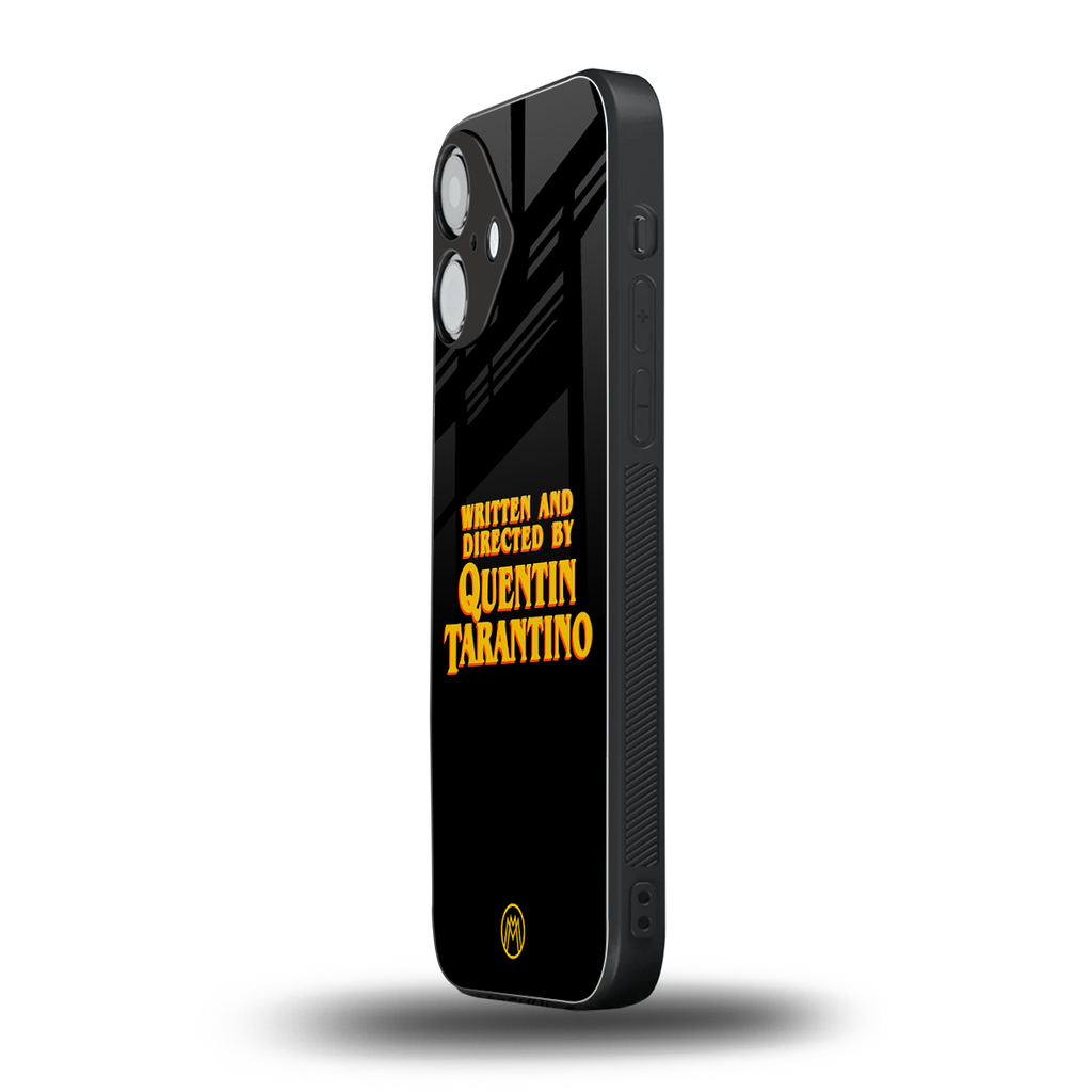 quentin tarantino back phone cover | glass case for iphone 16
