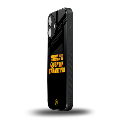 quentin tarantino back phone cover | glass case for iphone 16