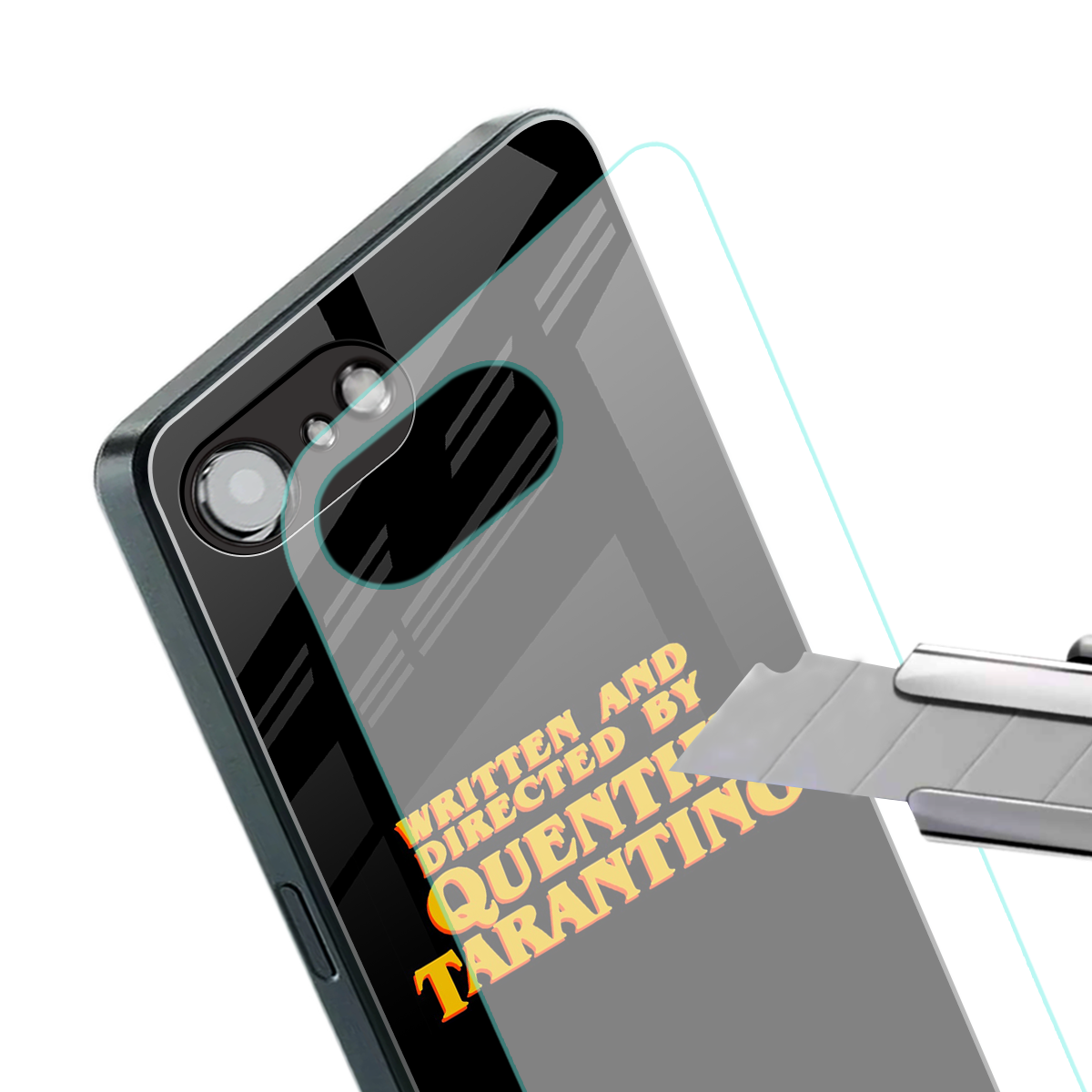 quentin tarantino back phone cover | glass case for iphone 16e