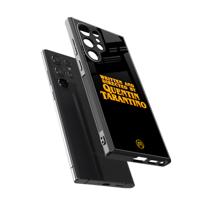 quentin tarantino back phone cover | glass case for samsung galaxy s24 ultra