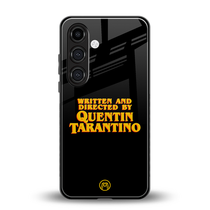 quentin tarantino back phone cover | glass case for samsung galaxy s24 fe