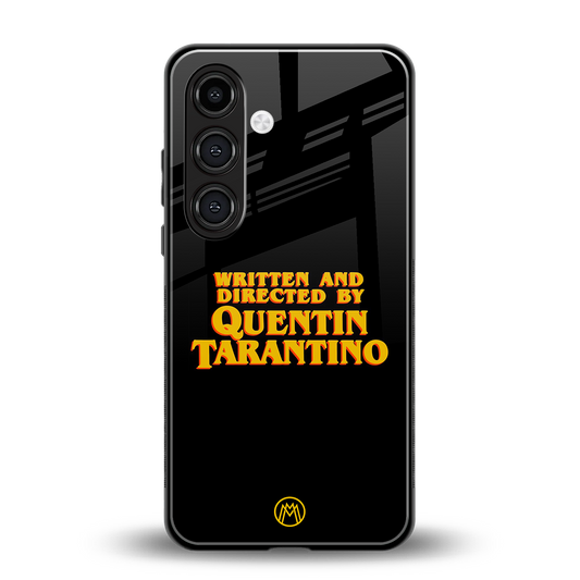 quentin tarantino back phone cover | glass case for samsung galaxy s24 fe