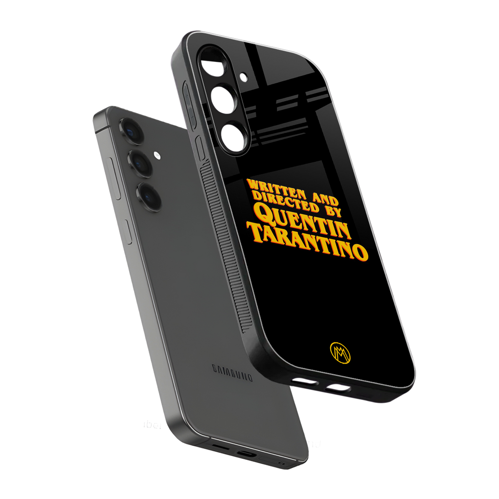 quentin tarantino back phone cover | glass case for samsung galaxy s24