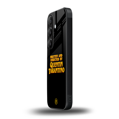quentin tarantino back phone cover | glass case for samsung galaxy s24 plus