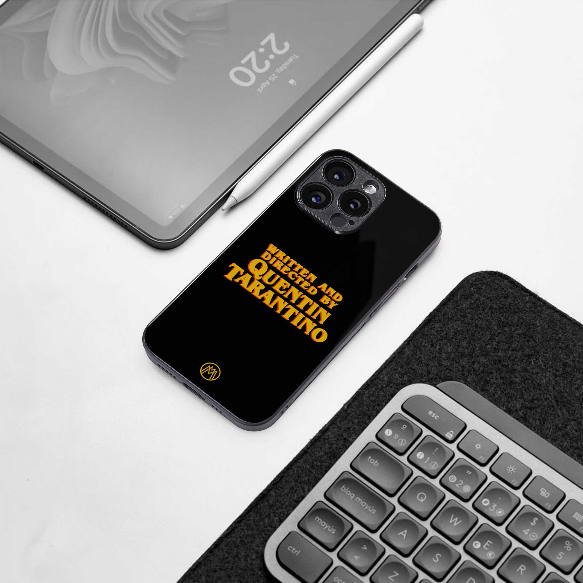 quentin tarantino back phone cover | glass case for samsung galaxy s24 ultra