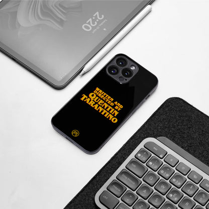 quentin tarantino back phone cover | glass case for iphone 16 pro max