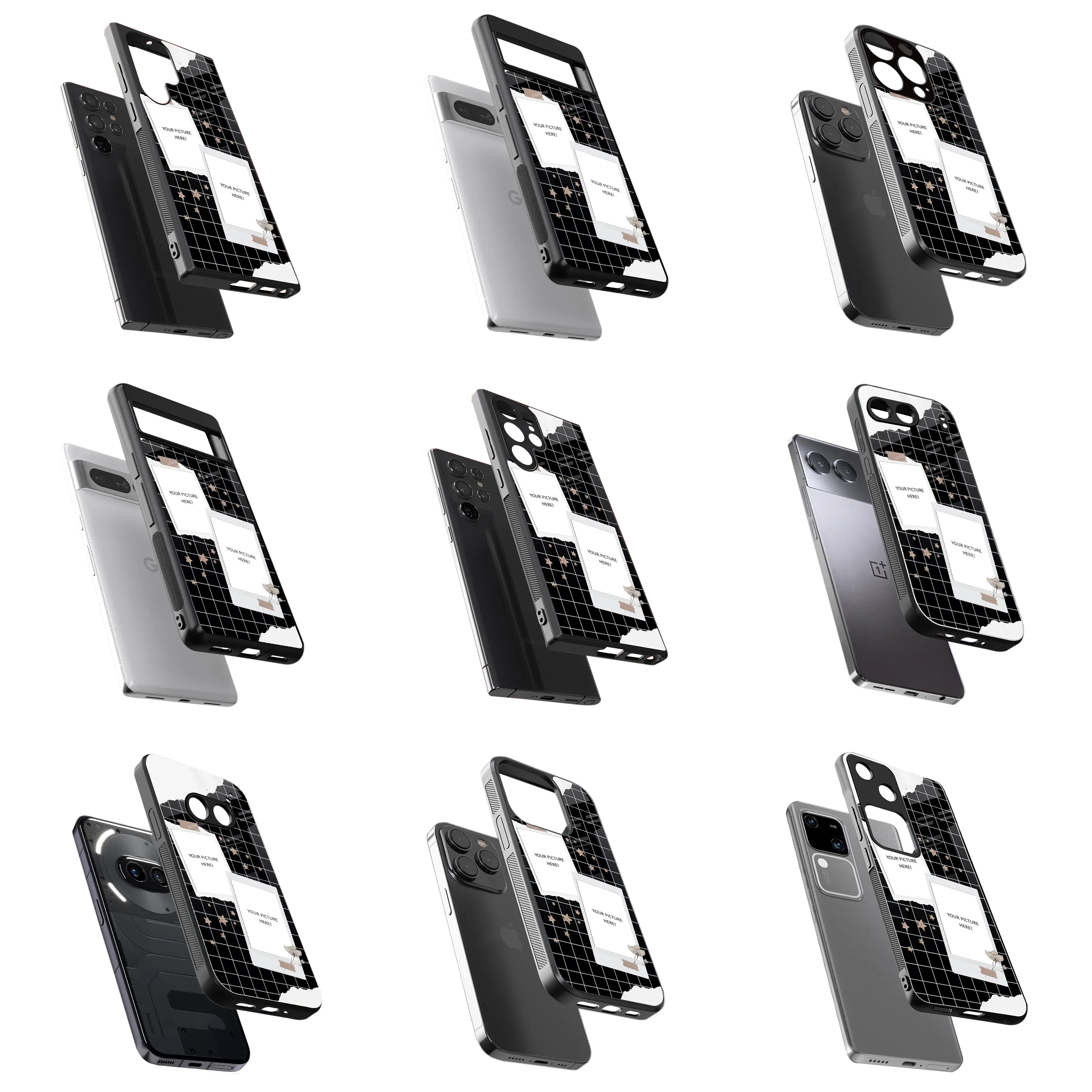 Polaroid Personalised Glass Phone Case