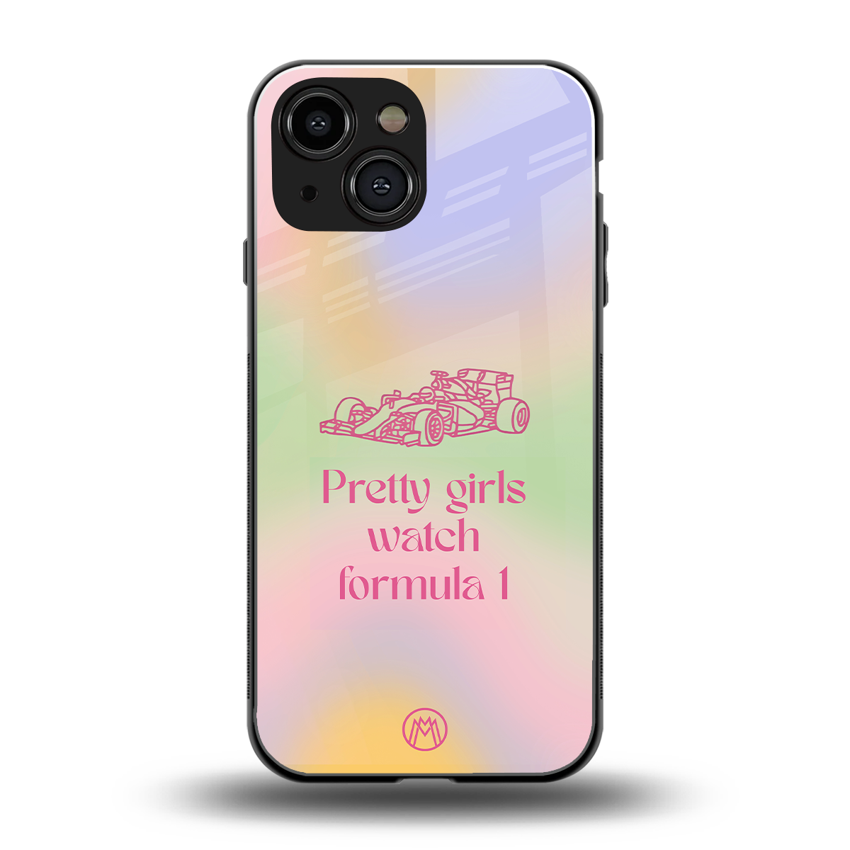 race chic back phone cover | glass case for iphone 13 mini