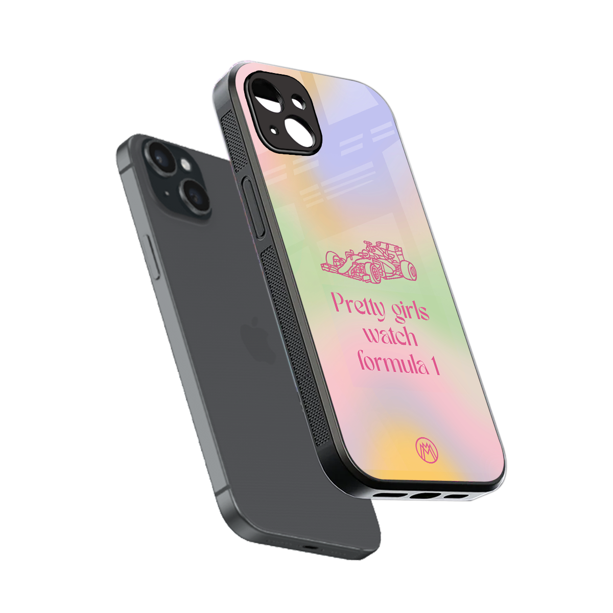 race chic back phone cover | glass case for iphone 15 plus