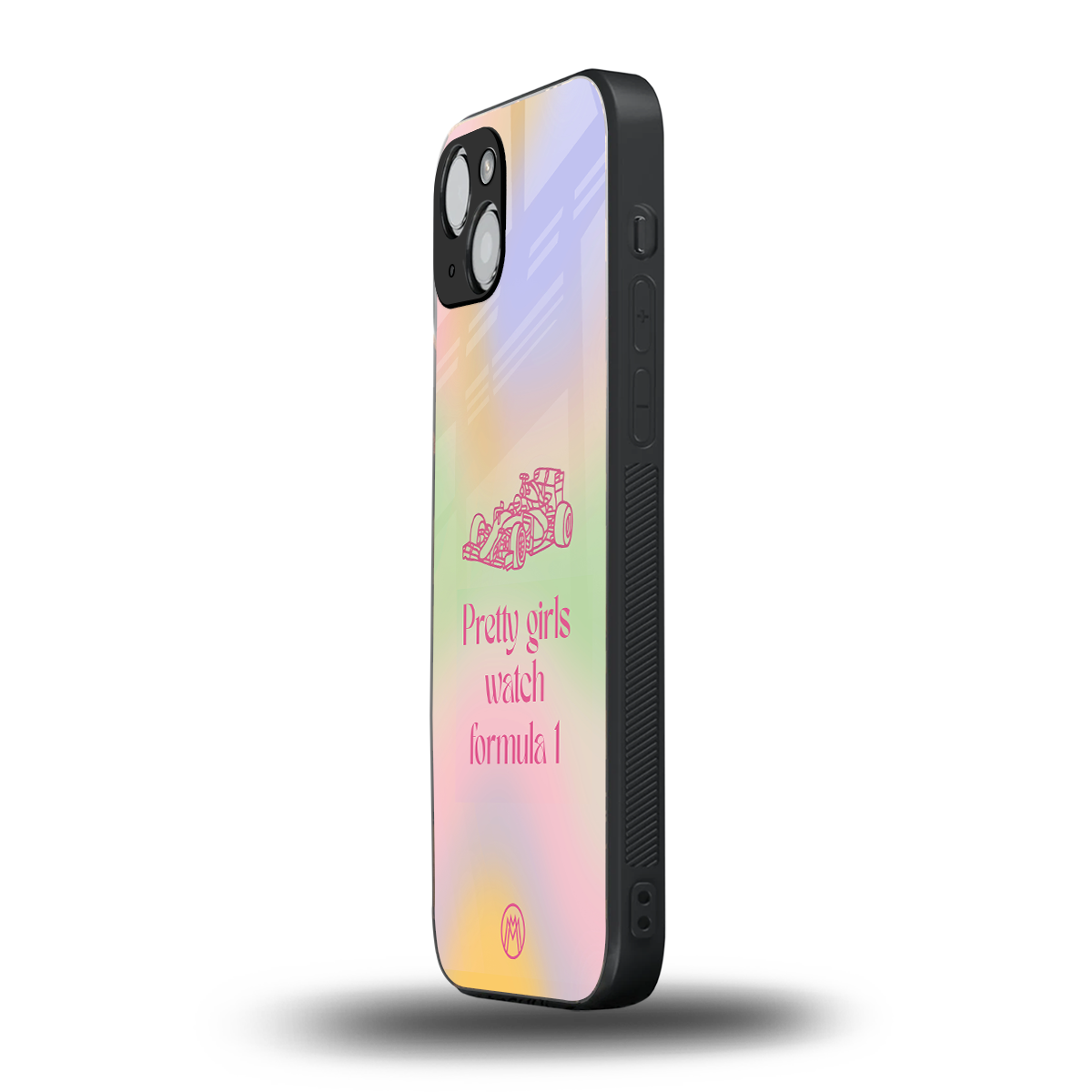 race chic back phone cover | glass case for iphone 15 plus