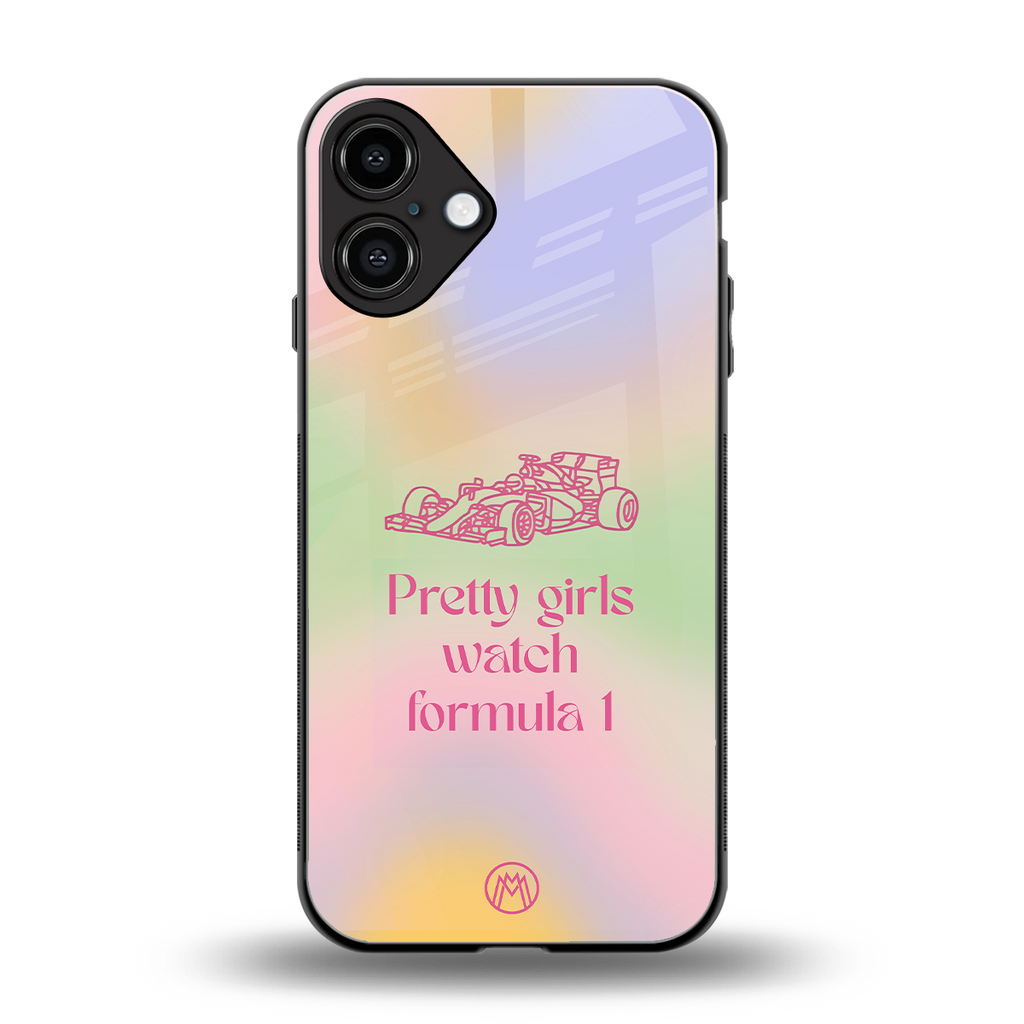 race chic back phone cover | glass case for iphone 16 plus