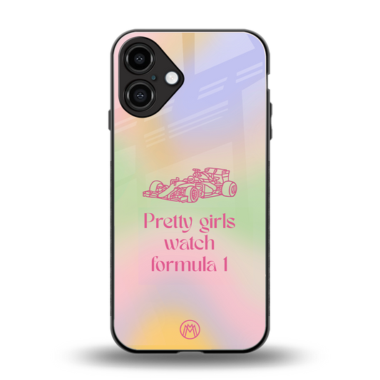 race chic back phone cover | glass case for iphone 16 plus