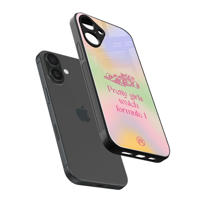 race chic back phone cover | glass case for iphone 16 plus