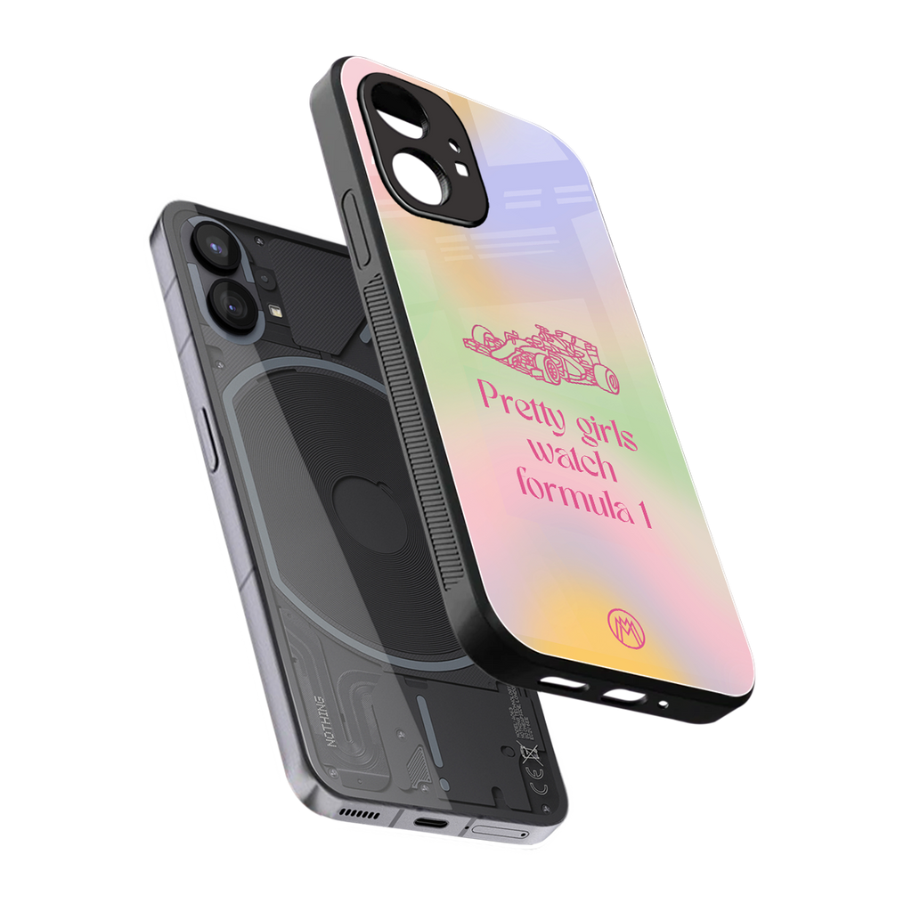 race chic back phone cover | glass case for nothing phone 1
