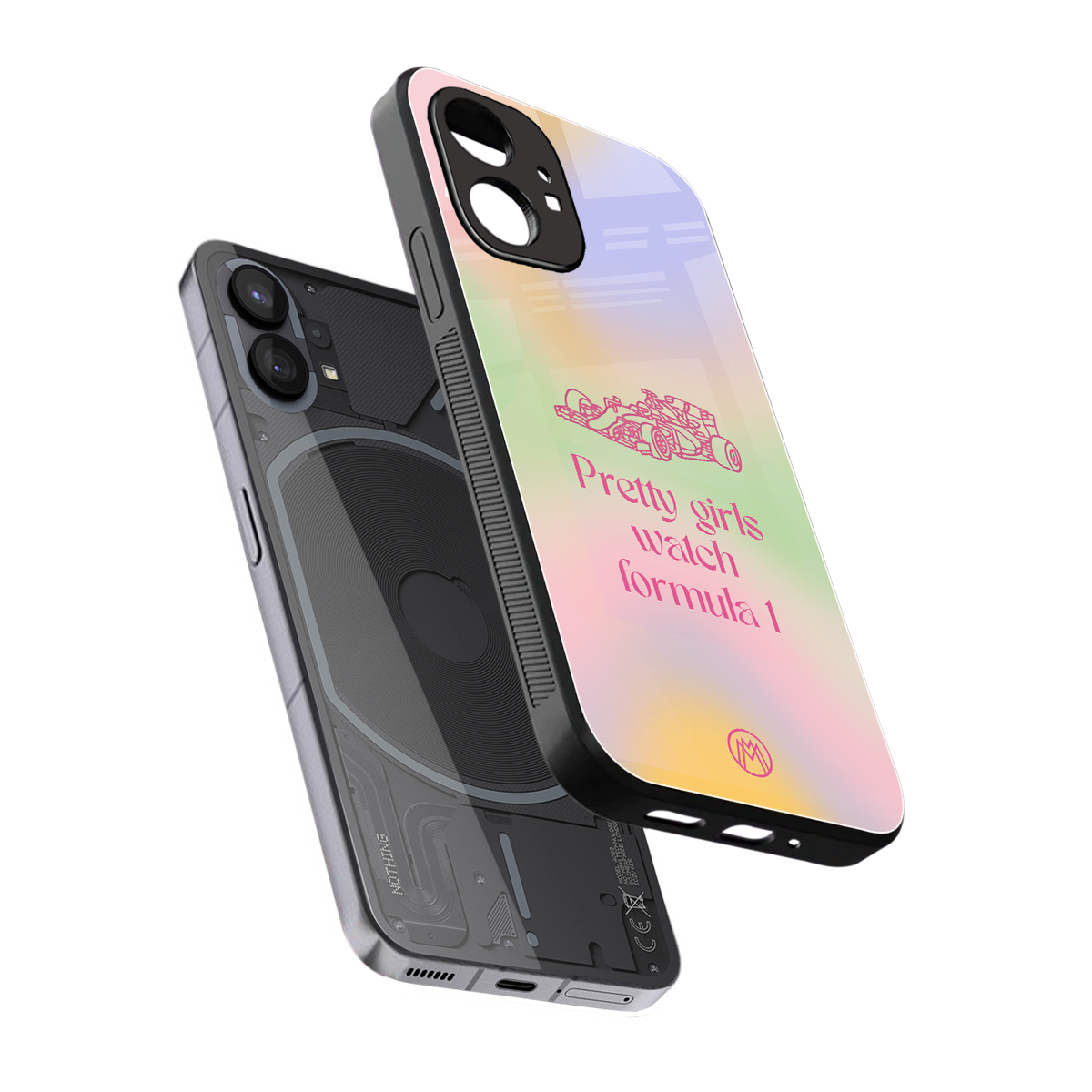 race chic back phone cover | glass case for nothing phone 1