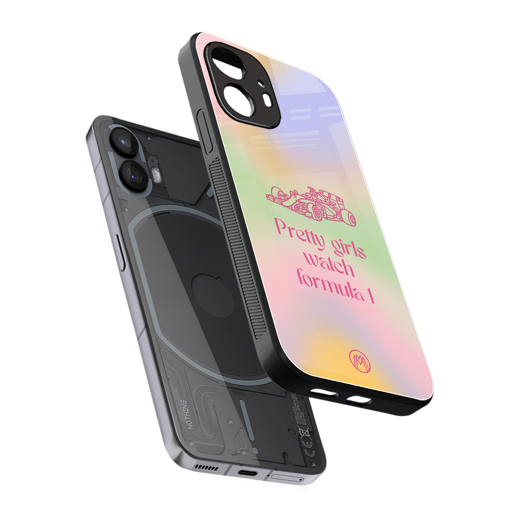 race chic back phone cover | glass case for nothing phone 2