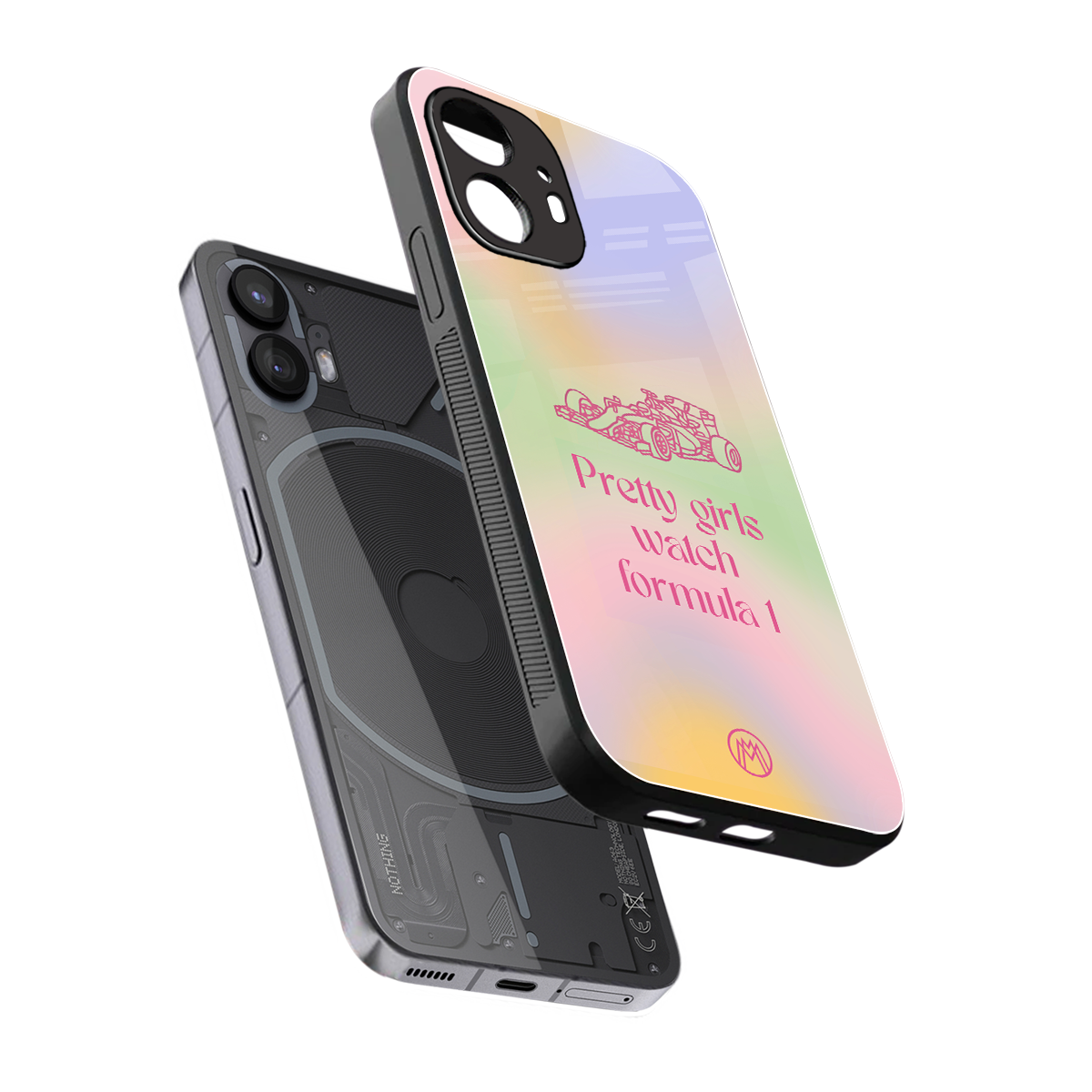 race chic back phone cover | glass case for nothing phone 2