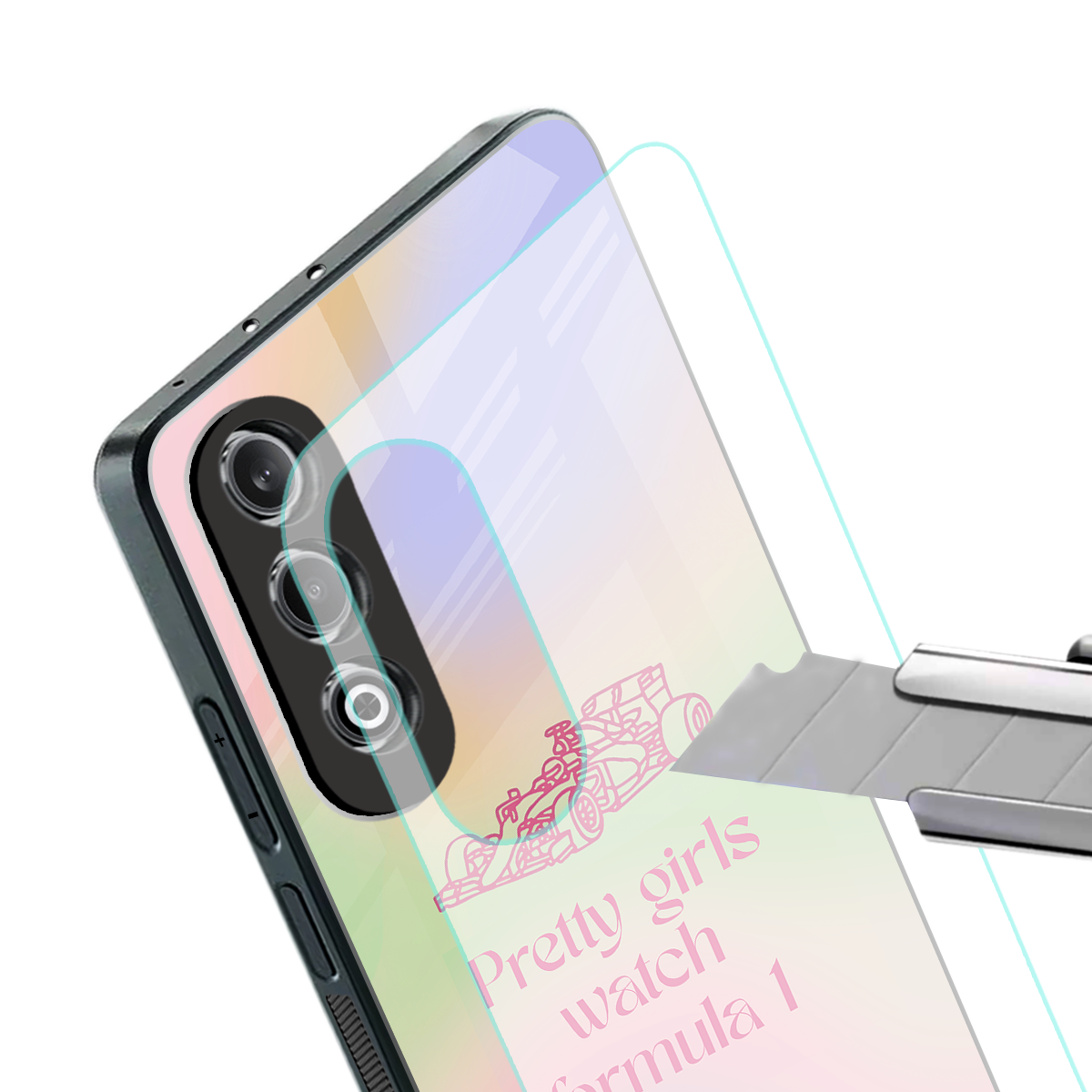 race chic back phone cover | glass case for oneplus nord ce 4