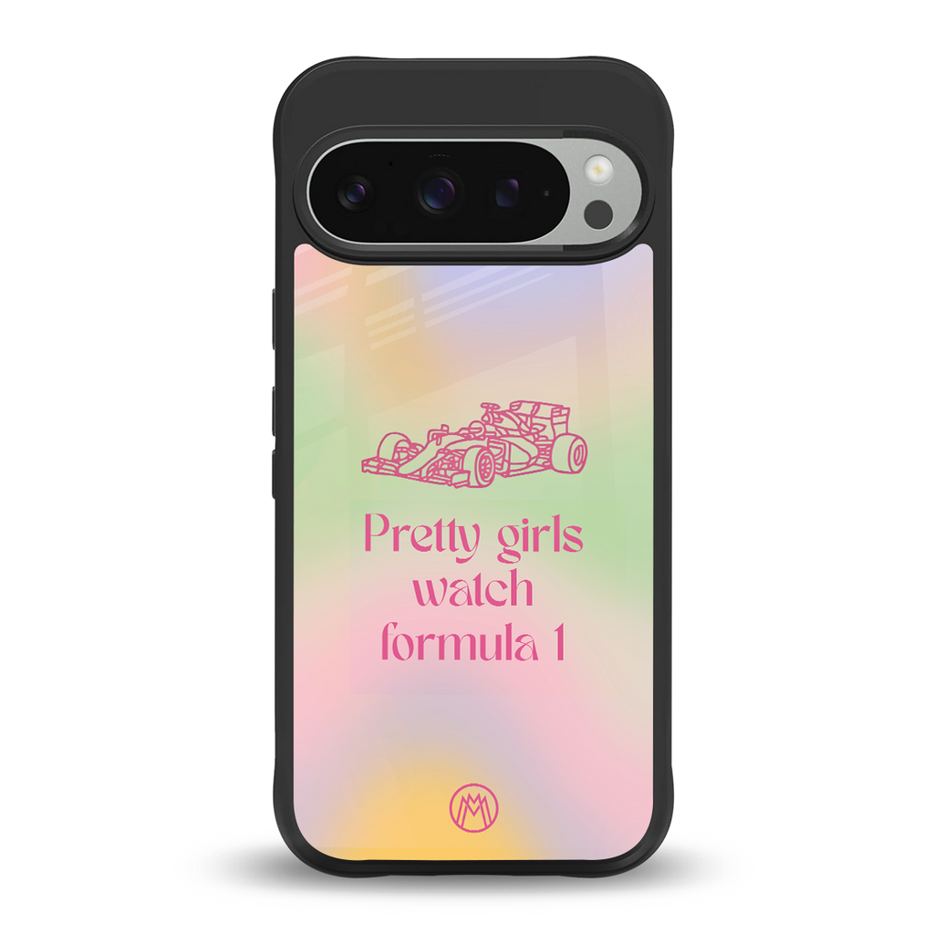 race chic back phone cover | glass case for google pixel 9 pro