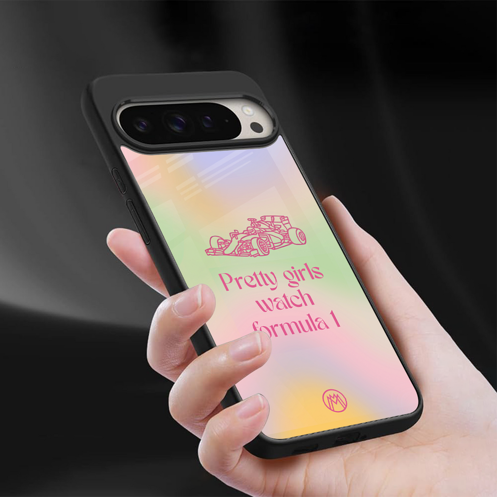 race chic back phone cover | glass case for google pixel 9 pro