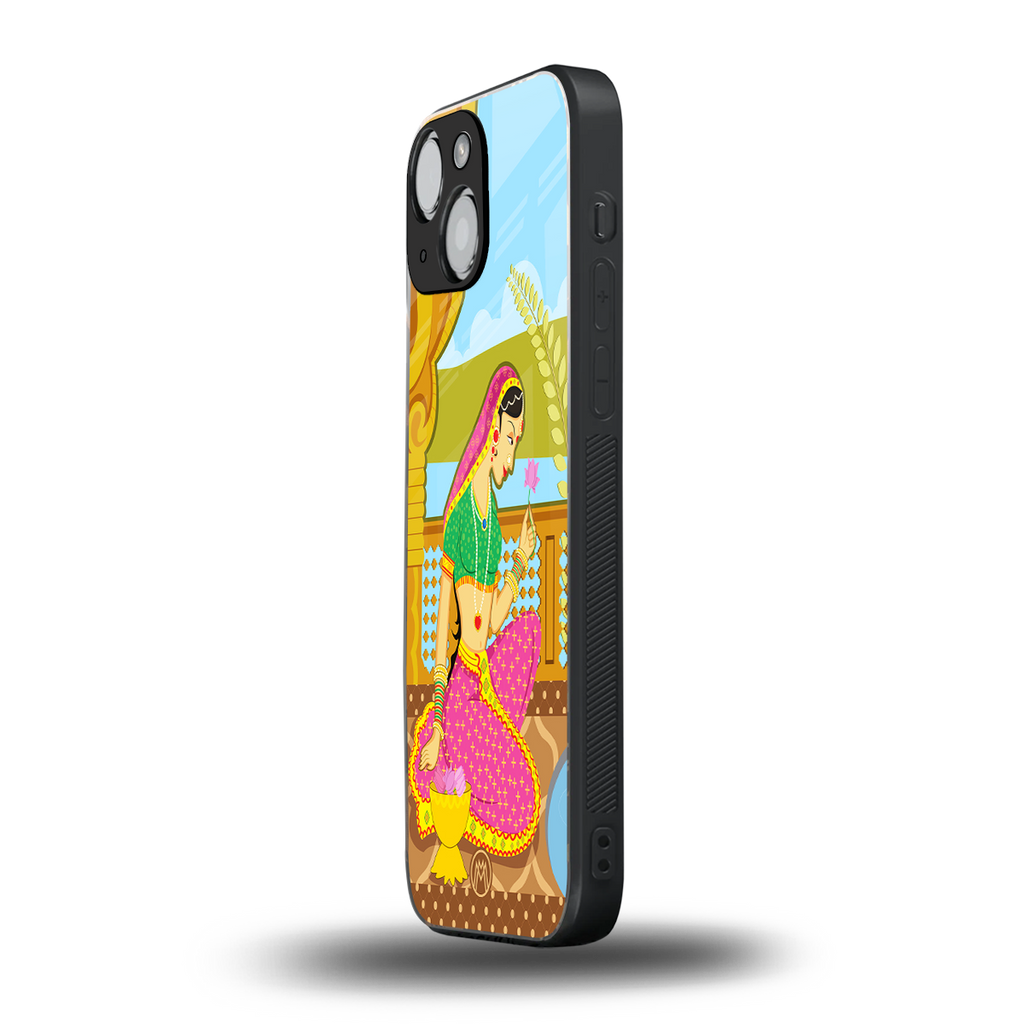 rani back phone cover | glass case for iphone 13 mini