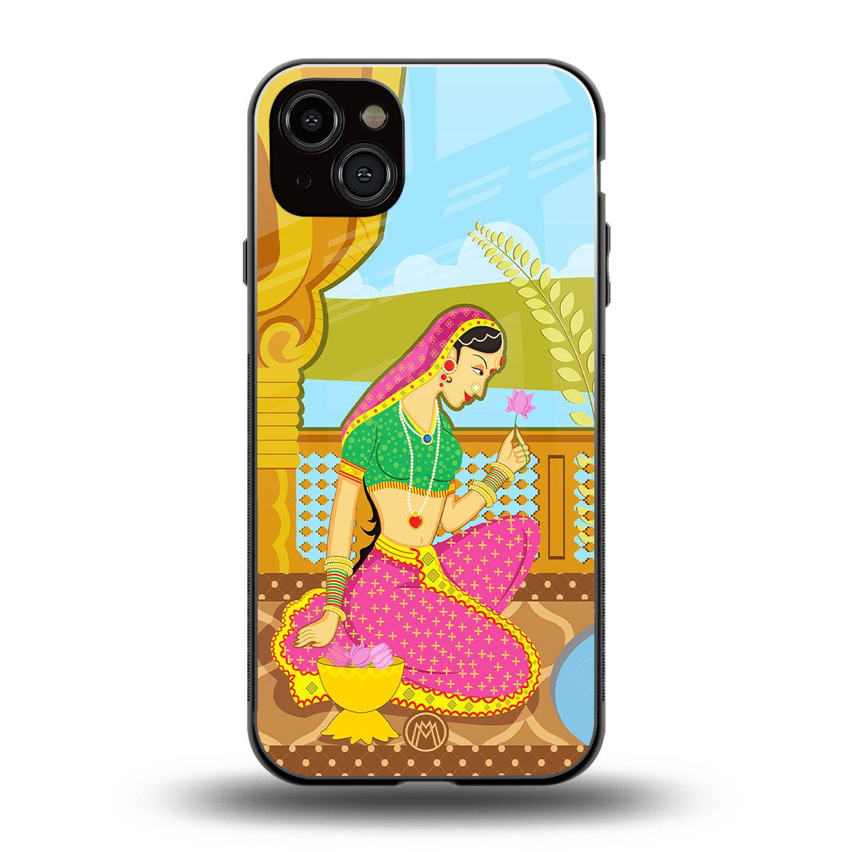 rani back phone cover | glass case for iphone 15 plus