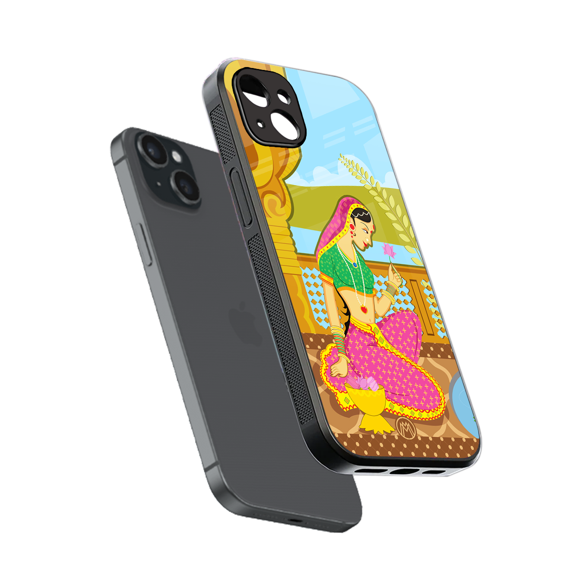 rani back phone cover | glass case for iphone 15 plus