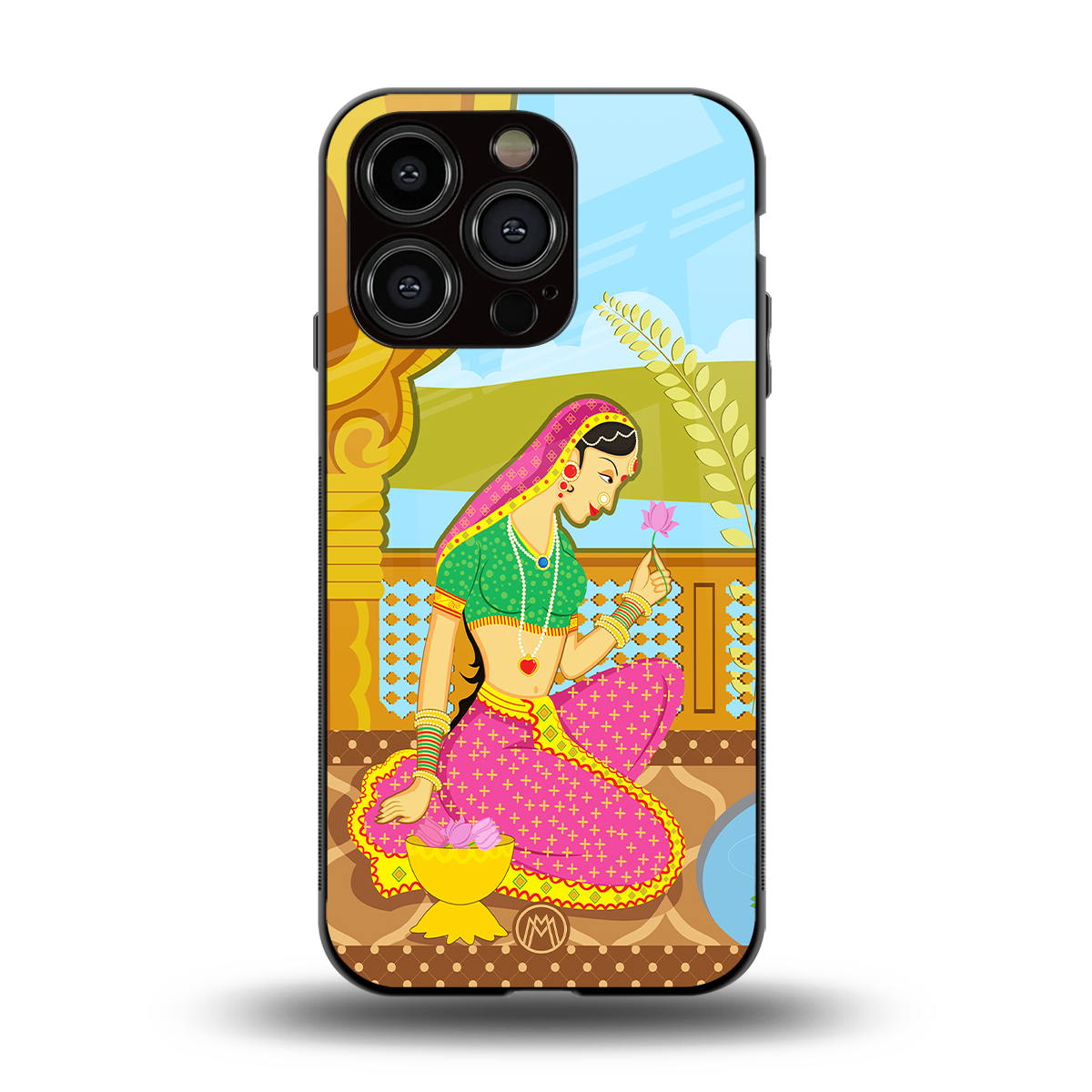 rani back phone cover | glass case for iphone 15 pro