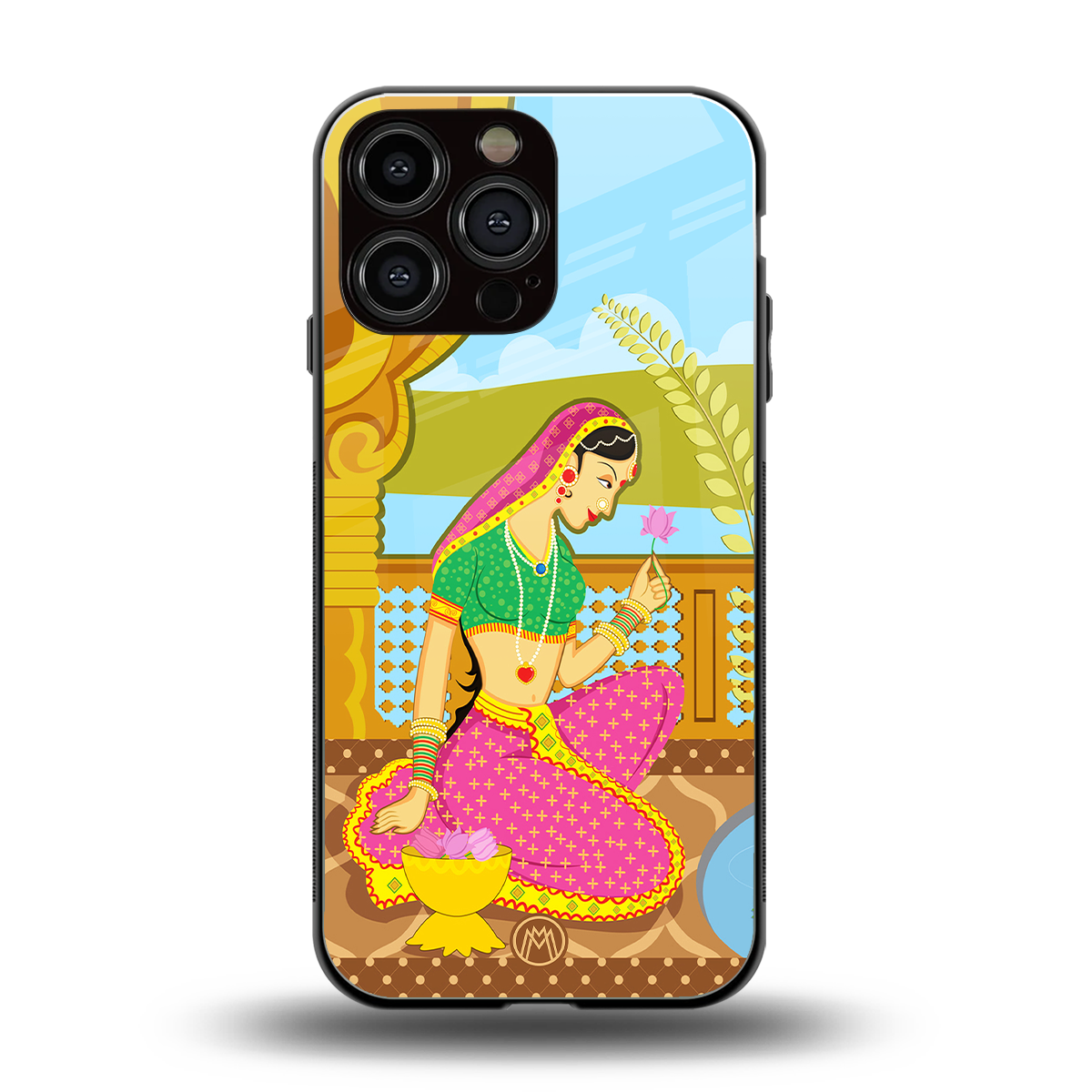 rani back phone cover | glass case for iphone 16 pro max