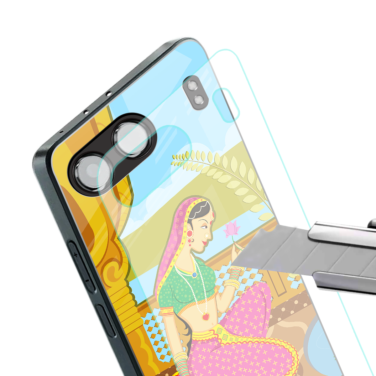 rani back phone cover | glass case for oneplus nord 4