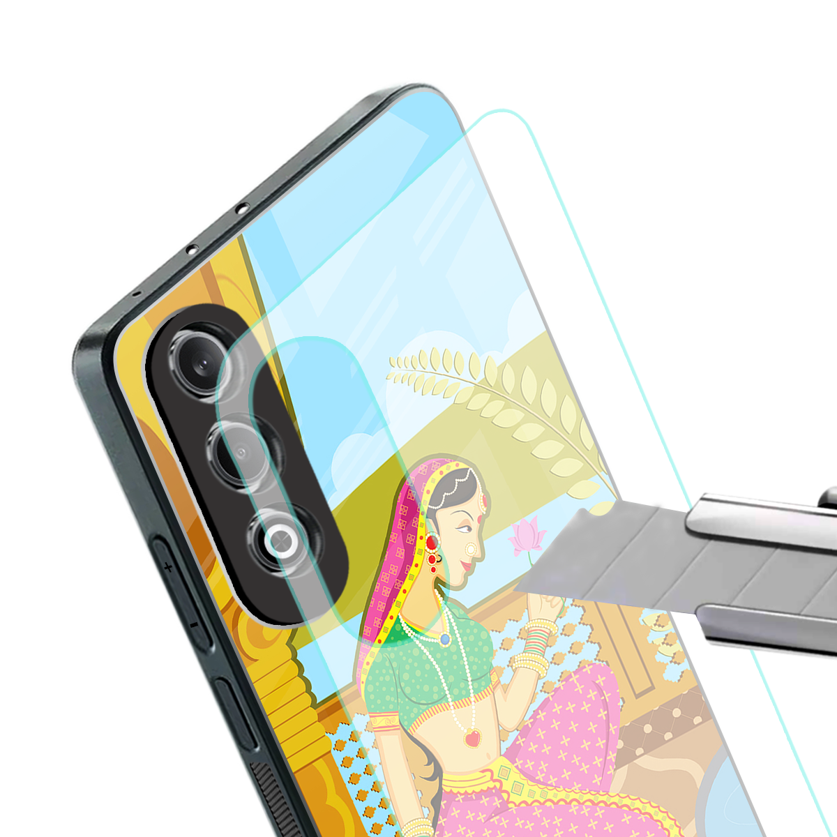 rani back phone cover | glass case for oneplus nord ce 4