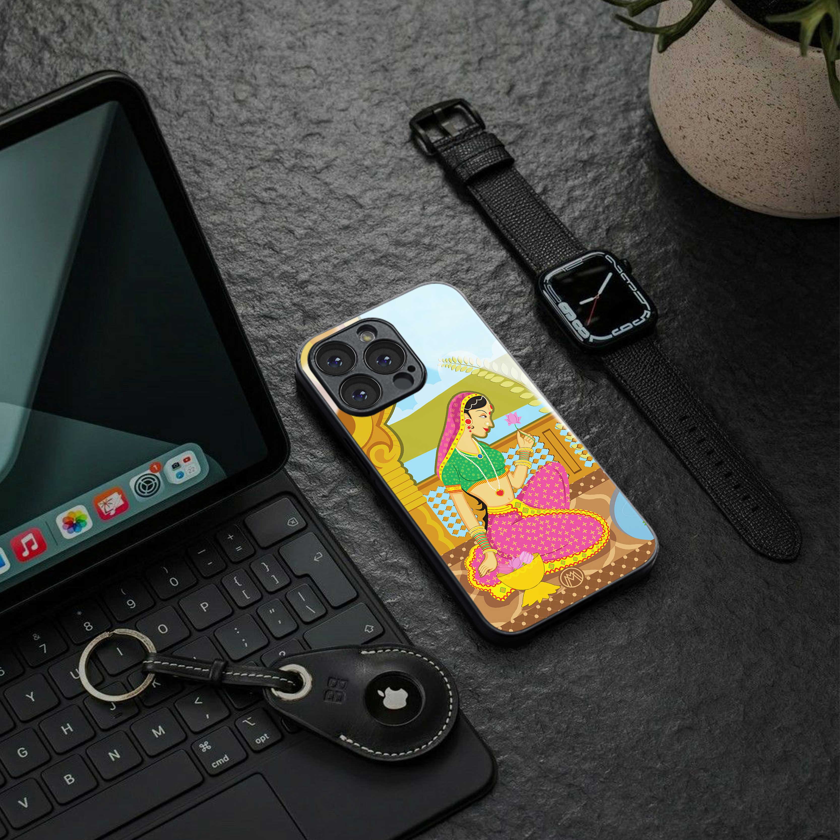 rani back phone cover | glass case for iphone 14 pro max