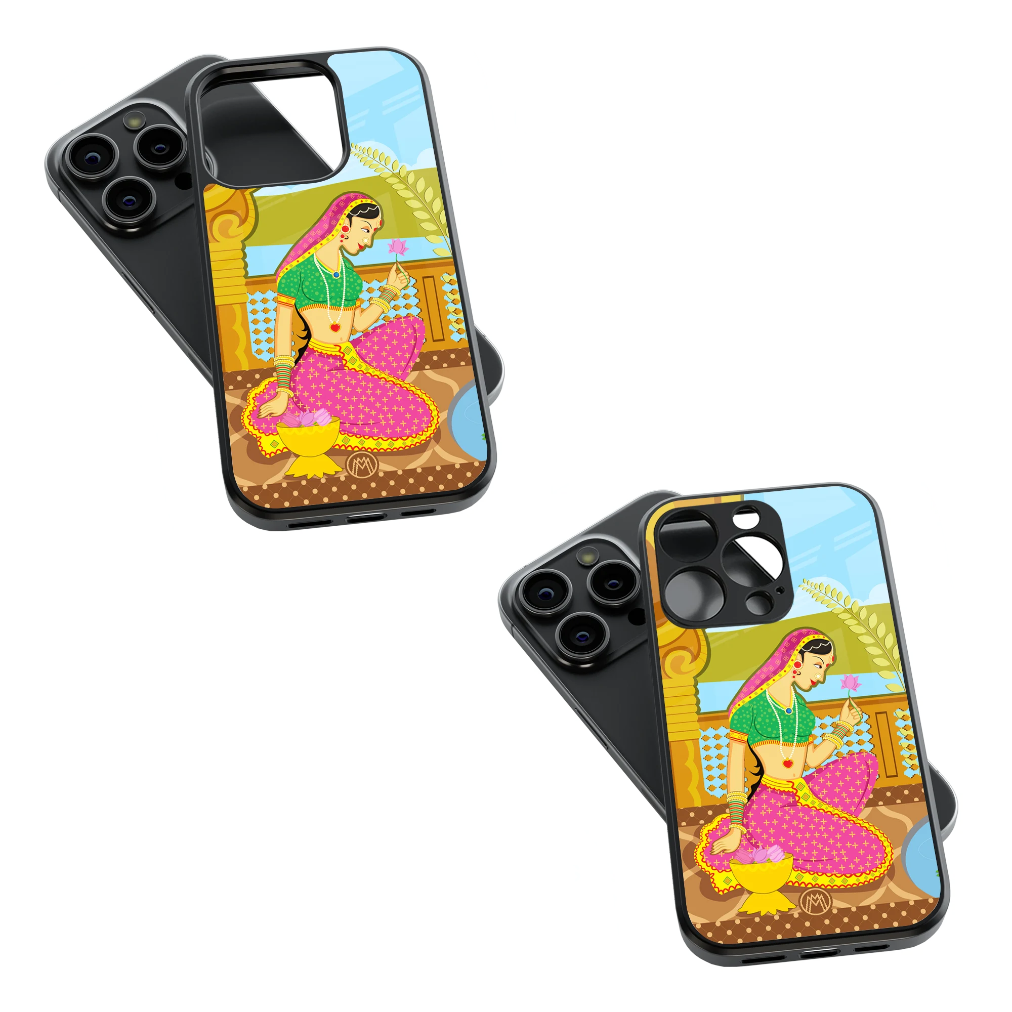 Trendy Glass Back Mobile Case for iPhone, Samsung, Redmi, OnePlus, Google Pixel, Motorola
